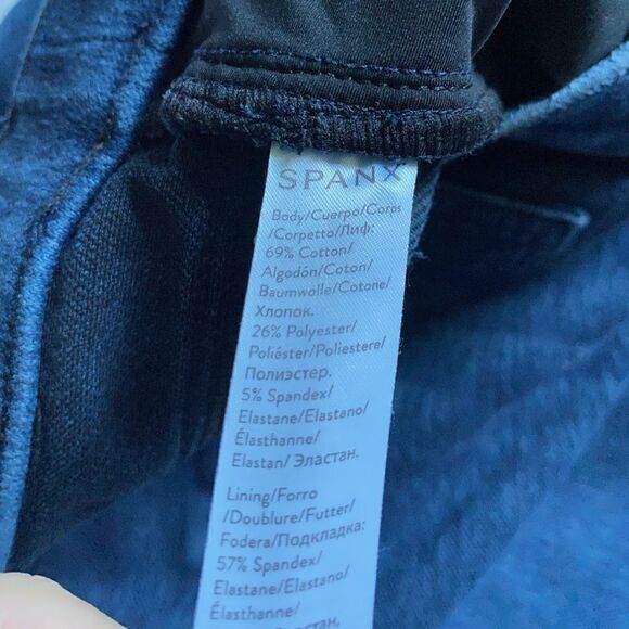 SPANX Pull on Jegging Jeans Stretch Elastic Waist Blue Women’s Size Large - Picture 7 of 7